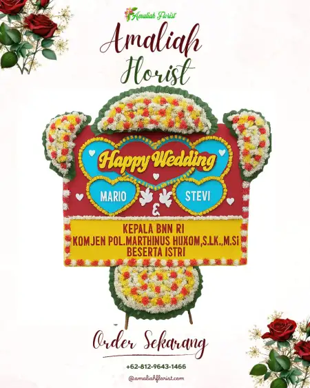 Papan Bunga Pernikahan Jati Utomo